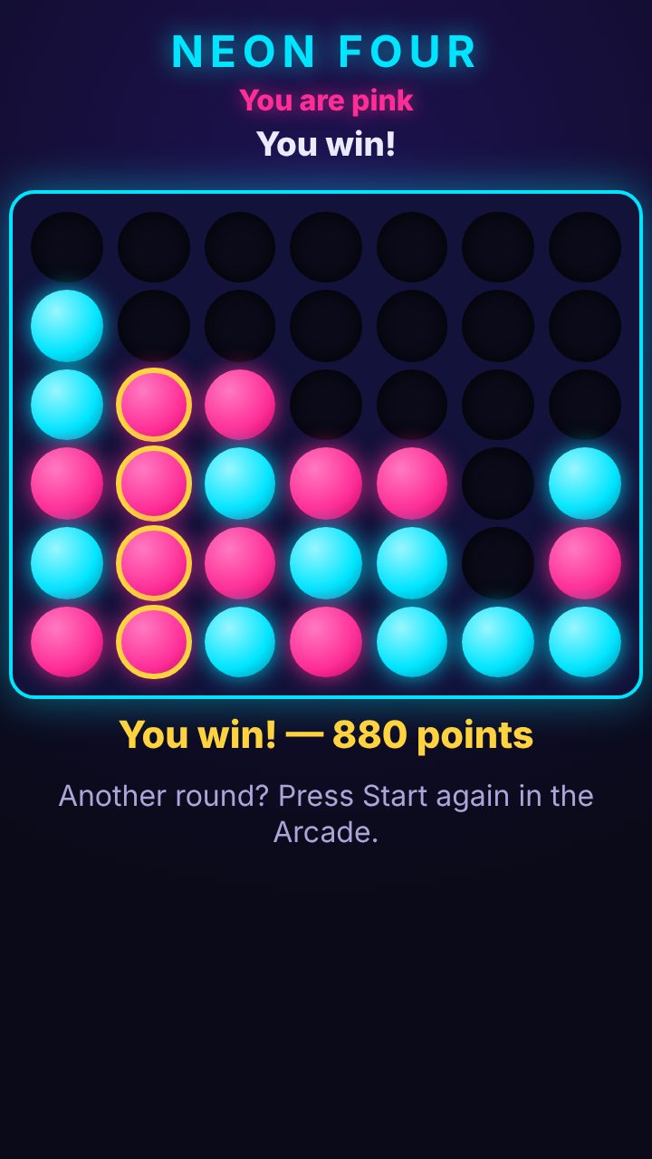 Neon Four – screenshot 2