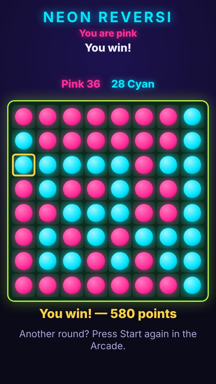 Neon Reversi – screenshot 2
